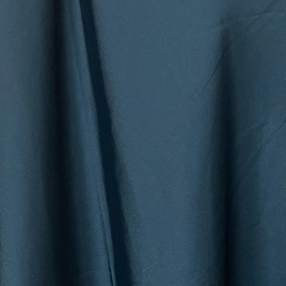 Nasty Gal Teal Satin Midi Skirt - Picture 2 of 3